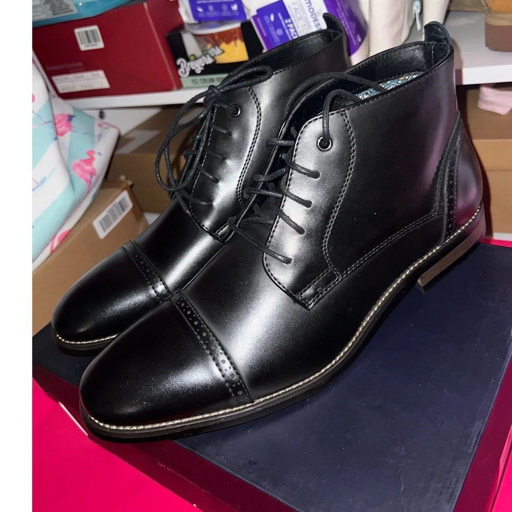 Bruno Marc Men's 9.5 Classic Cap Toe Oxford Ankle Boots